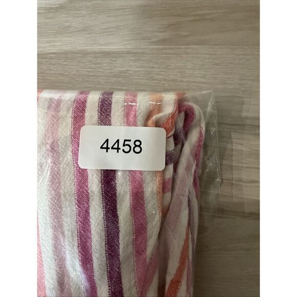 GAP Size S Linen Blend Strap Sundress Back Button Front Pink Striped Womens - Picture 4 of 4